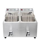 MEF-L8-DAT 2 x 8 Ltr Electric Countertop Twin Tank Fryer (2 x Baskets)