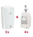 SA631 Foam Hand Sanitiser Refills 4x4 and 3 AutoFoam Dispensers White Special Offer