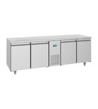 Image of U-Series UA075 632 Ltr 4 Door Stainless Steel Freezer Prep Counter