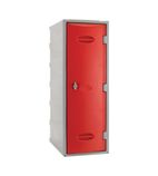 Plastic Singlr Door Locker Hasp and Staple Lock Red 900mm - CB547