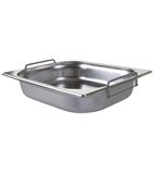 CB182 Stainless Steel 1/2 Gastronorm Tray With Handles 65mm