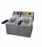 FD50+80 5 + 8 Ltr Electric Countertop Twin Tank Fryer (2 x Baskets)