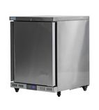 Image of HEF139 145 Ltr Undercounter Single Door Stainless Steel Freezer