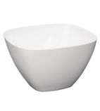 Polycarbonate Square Bowl White 100mm - CW423