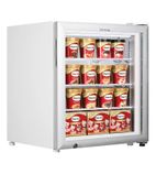 UF100G 90 Ltr Countertop Single Glass Door White Display Freezer