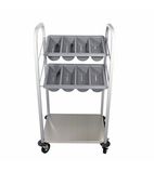 CDT2 Two Tier Epoxy Cutlery Dispense Trolley Without Tray Support