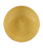 Churchill Stonecast Coupe Bowls Mustard Seed Yellow 182mm