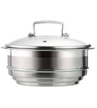 ED911 3-Ply Stainless Steel Multi Steamer With Glass Lid