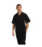 A948-XS Unisex Contrast Shirt Black and Grey XS
