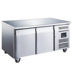 HBC2NU Medium Duty 282 Ltr 2 Door Stainless Steel Refrigerated Prep Counter