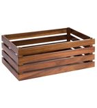 Superbox Natural Acacia Wooden Crate 555 x 350mm
