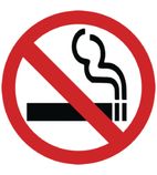 Y937 No Smoking Symbol Window Sign