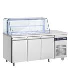 ZQV999 429 Ltr 3 Door Refrigerated Saladette Counter