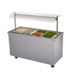 BM40MSG 1600mm Wide Mobile Hot Cupboard With Bain Marie Top And Heated Gantry