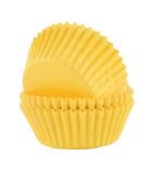 Block Colour Cupcake Cases Yellow, Pack of 60