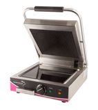 CCG1R Electric Single Contact Panini Grill - Ribbed Ceramic Top & Bottom