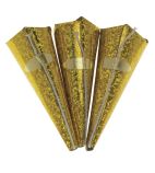 HY185 Holographic Cone Party Poppers Gold (Pack of 50)