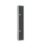 GR678-P Two Door Padlock Locker Graphite Grey