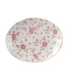 Vintage Prints GF306 Oval Plates Cranberry Rose Print 317mm (Pack of 6)