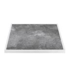FU517 Pre-drilled Square Table Top Dark Stone Effect 700mm