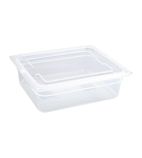 GJ515 Polypropylene 1/2 Gastronorm Containers with Lids 100mm (Pack of 4)