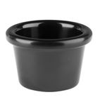 Kristallon DM161 Melamine Plain Ramekins Black 63mm (Pack of 12)