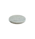 W1110 Tilt Round White Marble Plinth