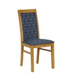 FT418 Brooklyn Padded Back Soft Oak Dining Chair with Blue Diamond Padded Seat and Back (Pack of 2)