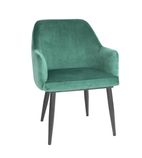 Image of FX070 Lia Velvet Set of 2 Chairs - Dark Green