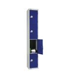 W947-CLS Elite Four Door Manual Combination Locker Locker Blue with Sloping Top