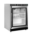 UF200VG 200 Ltr Undercounter Single Glass Door White Display Freezer