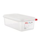 T986 Polypropylene 1/3 Gastronorm Food Storage Container 4Ltr (Pack of 4)
