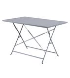 Image of CH969 Perth Grey Pavement Style Folding Table 1100x700mm