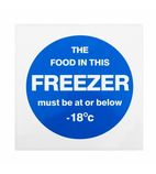L839 Food In This Freezer Sign Self-Adhesive