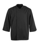 BB577-L Unisex Atlanta Chef Jacket Black Teflon Size L