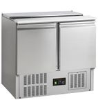 GS92 260 Ltr 2 Door Stainless Steel Refrigerated Pizza / Saladette Prep Counter