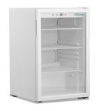 BC125 119 Ltr Undercounter Single Glass Door White Display Fridge