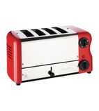 Esprit CH184 4 Slice Traffic Red Toaster Traffic Red With Elements & Sandwich Cage