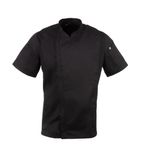 Springfield B472-L Zipper Mens Chefs Jacket Black L
