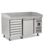BPB1500-7N 390 Ltr 1 Door & 7 Ambient Drawers Refrigerated Pizza / Saladette Prep Counter