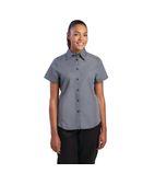 B182-XS Womens Grey Cool Vent Chef Shirt XS