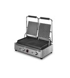 Image of Lynx Prime LPPG2RR Electric Double Contact Panini Grill - Ribbed Top & Bottom