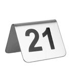 U048 Stainless Steel Table Numbers 21-30 (Pack of 10)