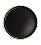 FA314 Canvas Flat Round Plate Delhi Black 180mm (Pack of 6)