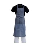 A580 Water Resistant Bib Apron Blue and White