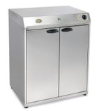 HVC120 GN 800mm Wide Mobile Hot Cupboard With Plain Top
