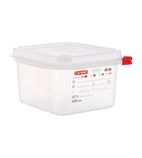 DL980 Polypropylene 1/6 Gastronorm Food Storage Containers 1.7Ltr (Pack of 4)