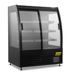 Image of BLH90 900mm Wide Black Multideck Display Fridge With Sliding Glass Doors