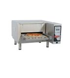 Image of Synthesis 05/40V E Electric Stainless Steel Compact Conveyor Pizza Oven - Hardwired