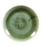 Churchill Stonecast Round Coupe Plates Samphire Green 165mm